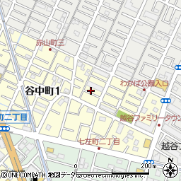 埼玉県越谷市谷中町1丁目49周辺の地図