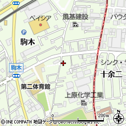 千葉県流山市駒木556周辺の地図