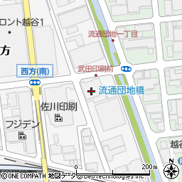 竹田印刷株式会社　越谷工場周辺の地図