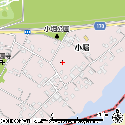 茨城県取手市小堀周辺の地図