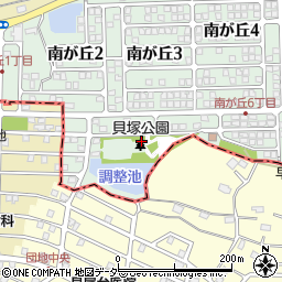 貝塚公園周辺の地図