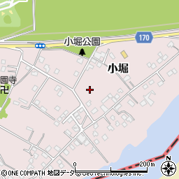 茨城県取手市小堀周辺の地図