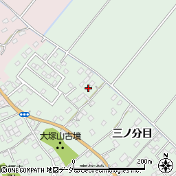 千葉県香取市三ノ分目157周辺の地図