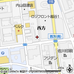 埼玉県越谷市西方周辺の地図