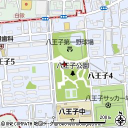 八王子公園トイレ周辺の地図