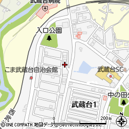 埼玉県日高市武蔵台1丁目35-2周辺の地図