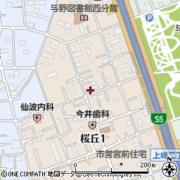 埼玉県さいたま市中央区桜丘周辺の地図