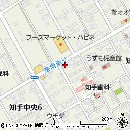 常陽銀行知手支店周辺の地図