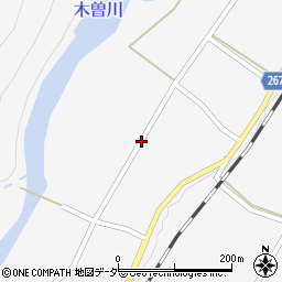 長野県木曽郡木曽町日義下島周辺の地図