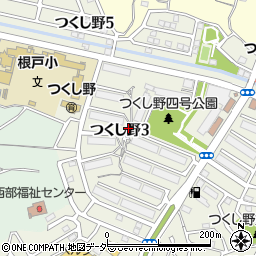 千葉県我孫子市つくし野3丁目周辺の地図