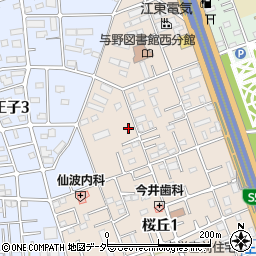 埼玉県さいたま市中央区桜丘2丁目周辺の地図