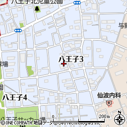 埼玉県さいたま市中央区八王子3丁目周辺の地図