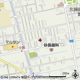埼玉県吉川市中野106-1周辺の地図