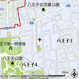 埼玉県さいたま市中央区八王子周辺の地図
