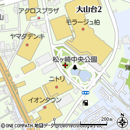 千葉県柏市大山台周辺の地図
