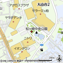 千葉県柏市大山台周辺の地図