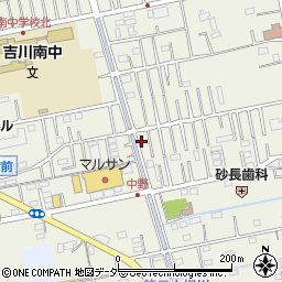 埼玉県吉川市中野114-3周辺の地図