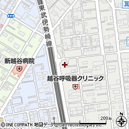 埼玉県越谷市瓦曽根3丁目9周辺の地図