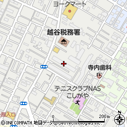 ＵＲ都市機構ペアハイツ越谷１号棟周辺の地図