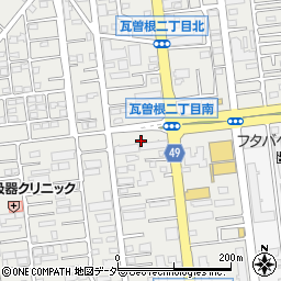 埼玉県越谷市瓦曽根2丁目12周辺の地図