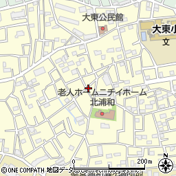 埼玉県さいたま市浦和区大東周辺の地図