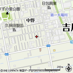 埼玉県吉川市中野359-5周辺の地図