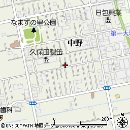 埼玉県吉川市中野159-5周辺の地図