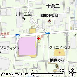 千葉トヨタ自動車　柏十余二店周辺の地図