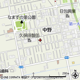 埼玉県吉川市中野159-4周辺の地図