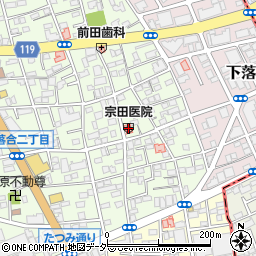 宗田医院周辺の地図