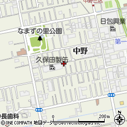 埼玉県吉川市中野161-7周辺の地図