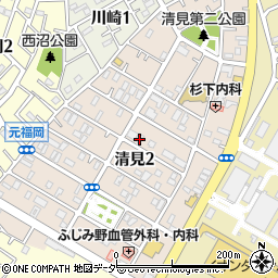 埼玉県ふじみ野市清見周辺の地図