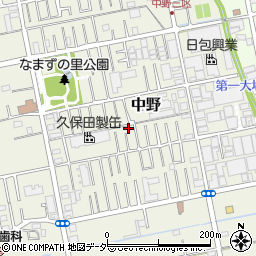 埼玉県吉川市中野159-2周辺の地図
