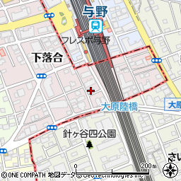 埼玉県さいたま市中央区下落合1081周辺の地図
