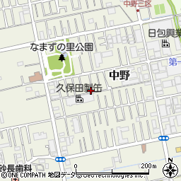 埼玉県吉川市中野156-3周辺の地図