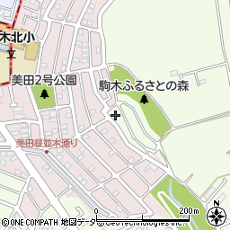 千葉県流山市駒木448-2周辺の地図