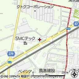 千葉県流山市駒木589-1周辺の地図