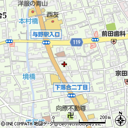 ファミリーマート下落合二丁目店周辺の地図