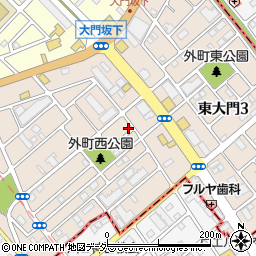 埼玉県さいたま市緑区東大門周辺の地図