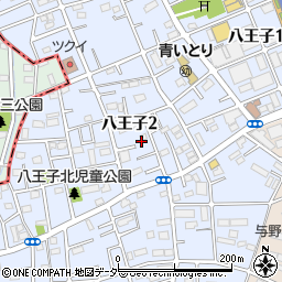 埼玉県さいたま市中央区八王子2丁目周辺の地図