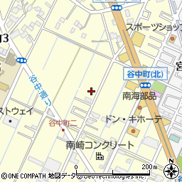 埼玉県越谷市谷中町2丁目周辺の地図