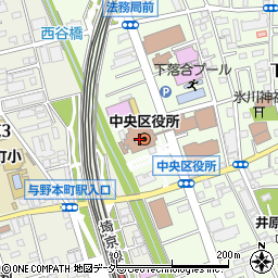 埼玉県さいたま市中央区周辺の地図