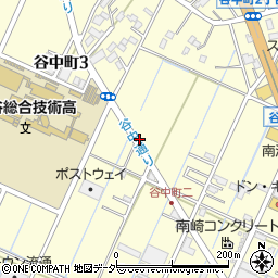 埼玉県越谷市谷中町周辺の地図