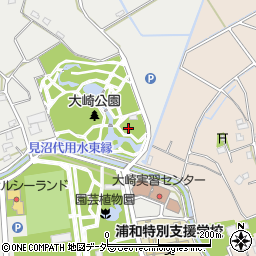 さいたま市大崎公園子供動物園周辺の地図