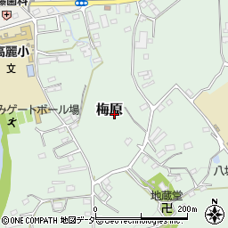 埼玉県日高市梅原周辺の地図