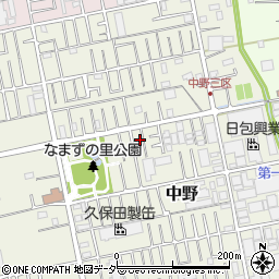 埼玉県吉川市中野297-4周辺の地図
