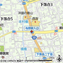与野駅入口周辺の地図