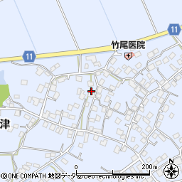 茨城県稲敷郡河内町金江津周辺の地図