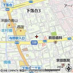 埼玉県さいたま市中央区下落合3丁目5周辺の地図