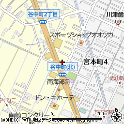 かつや越谷店周辺の地図